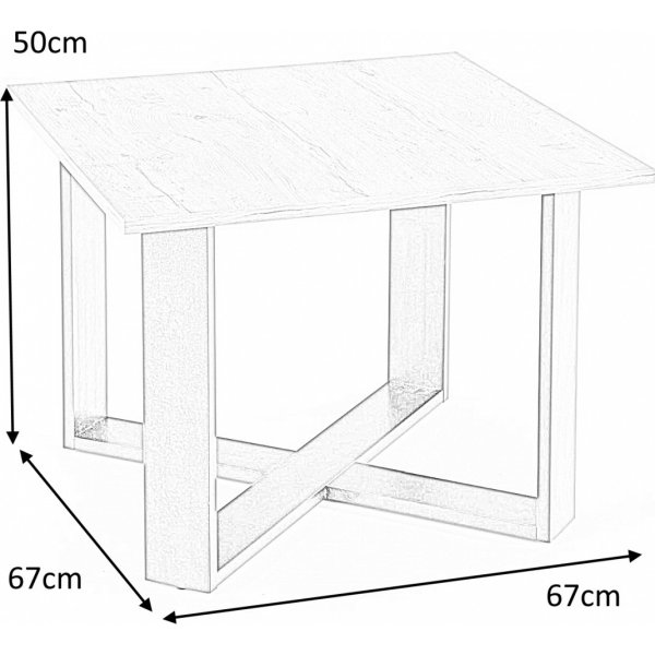 Hazy Couchtisch 67 x 67 cm - Wei