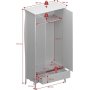 Barock-Kleiderschrank mit 2 Tren - Wei