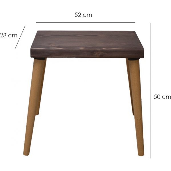 Convertry Wetttisch 62x28 | 52x28 | 42x28 cm - Nussbaum/Eiche