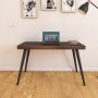 Jena Schreibtisch 120 x 60 cm - Schwarz/Walnuss