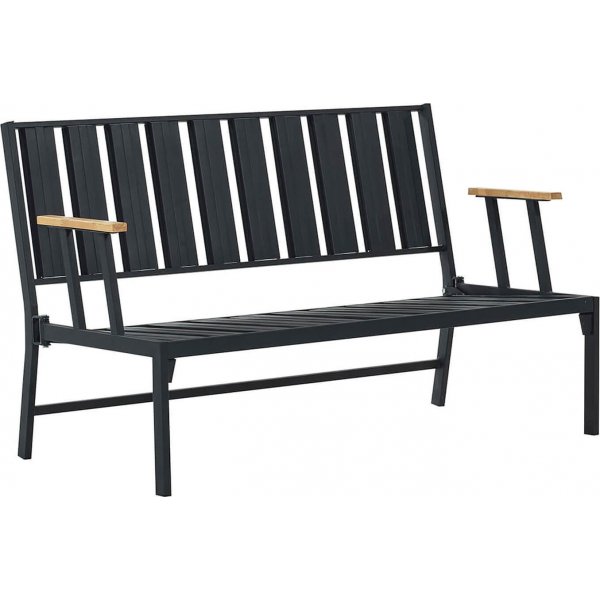 Lotus 2-Sitzer Outdoor-Sofa - Schwarz/Grn + Textilreinigung fr Mbel