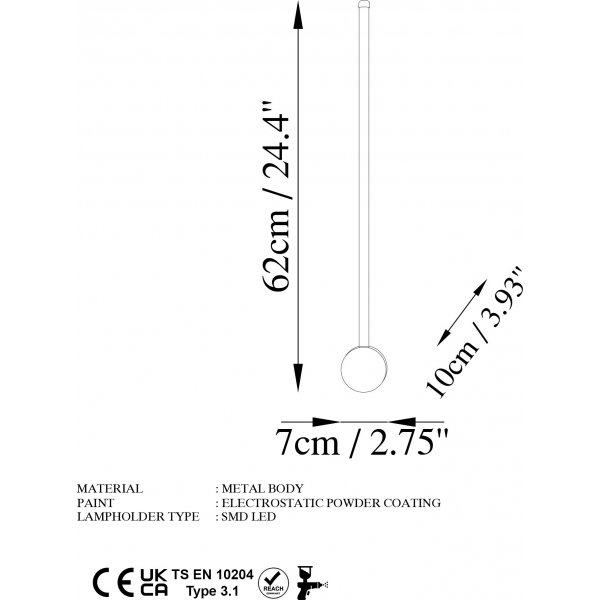 Glavo Wandleuchte 1 - Schwarz Glavo Wandleuchte 1 - Schwarz