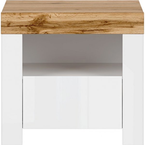 Holten Nachttisch - Wei/Eiche