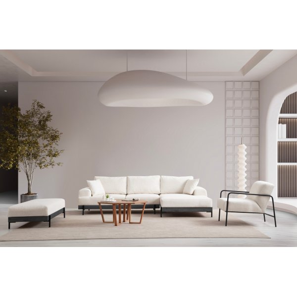 Eti Pouf - Weiß/Schwarz Eti Pouf - Weiß/Schwarz