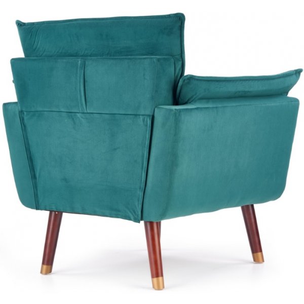 Rosie Sessel - Grün (Samt) Messing/Walnuss Rosie Sessel - Grün (Samt) Messing/Walnuss