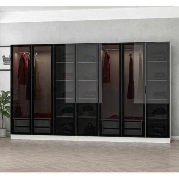 Cavolo Kleiderschrank 315 cm, Variante B - Wei�