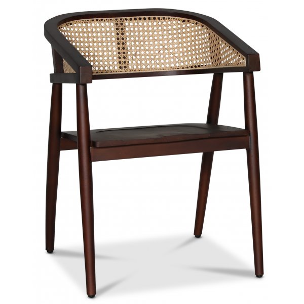Skaraborg Gestellstuhl - Braunes Mahagoni/Rattan