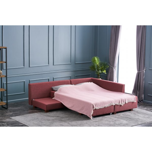Ecksofa Manama - Burgund