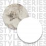 Style Stehtisch 120 x 51,6 cm - Wei/Marmor