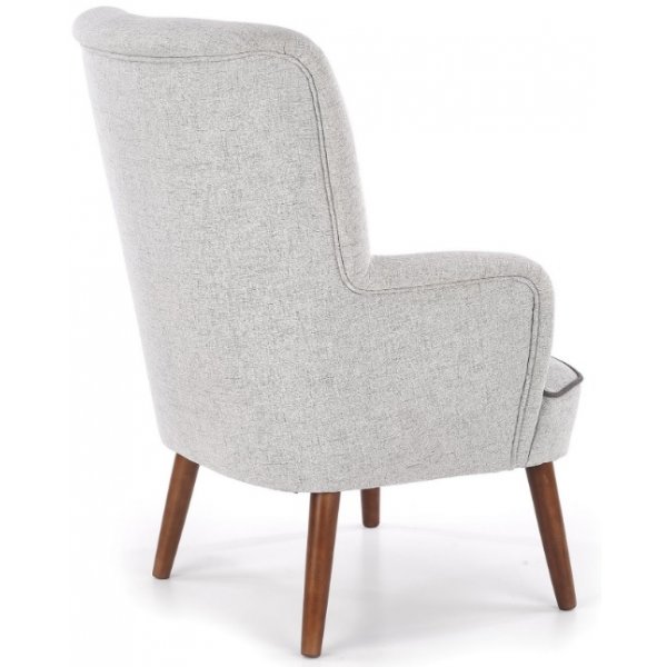 Terese Sessel - Hellgrau/Walnuss Terese Sessel - Hellgrau/Walnuss