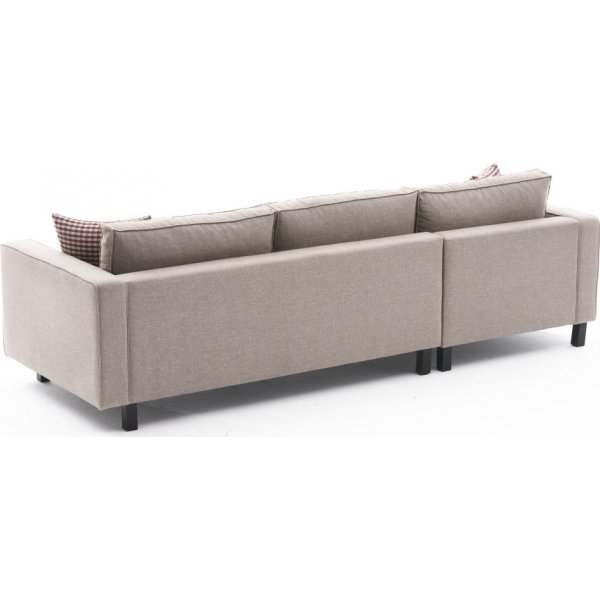Kale Sofa links - Cremeweies Leinen
