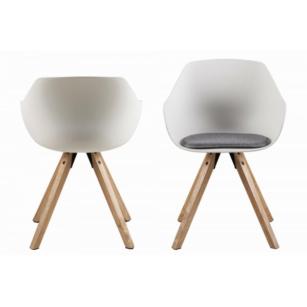 Tina Sessel - Grau/Eiche