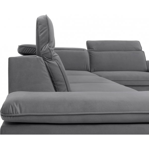 Darby Ecksofa rechts - Grau