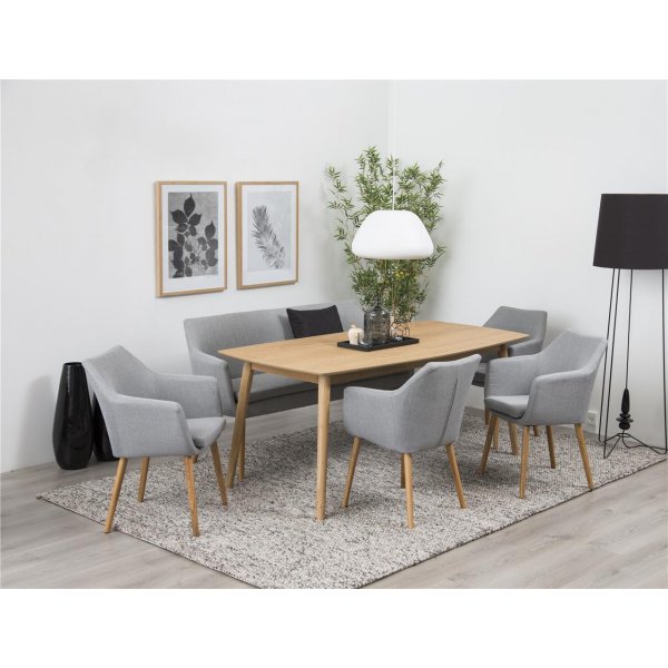 Nagano Esstisch 150 cm - Eiche + M�belf��e