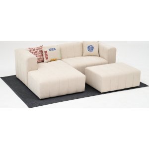 Beyza Mini-Diwansofa links - Creme