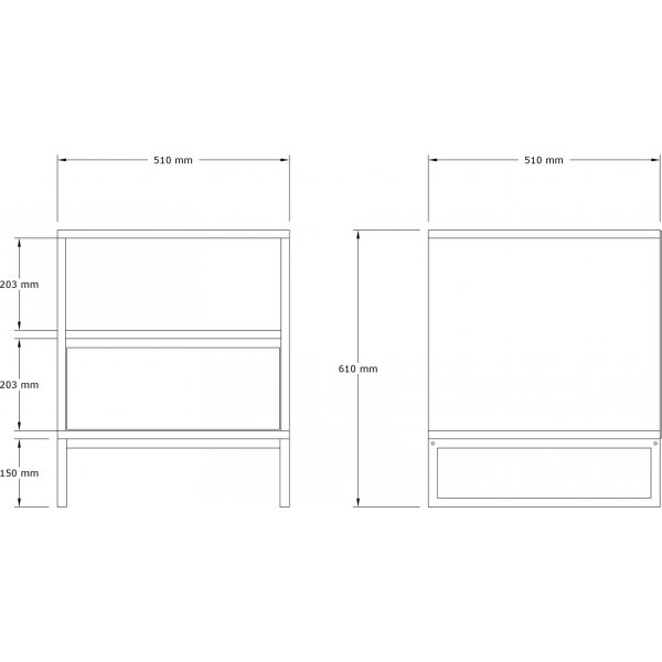 Lindau Nachttisch - Weiß Lindau Nachttisch - Weiß