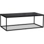 Solano Couchtisch XL 140 cm - Schwarz gebeizte Esche