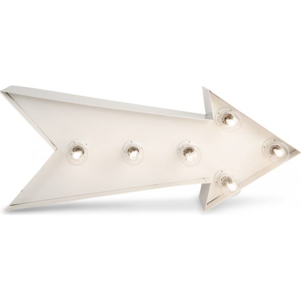 Buchstabenlampe (Pfeil) L46 cm - wei