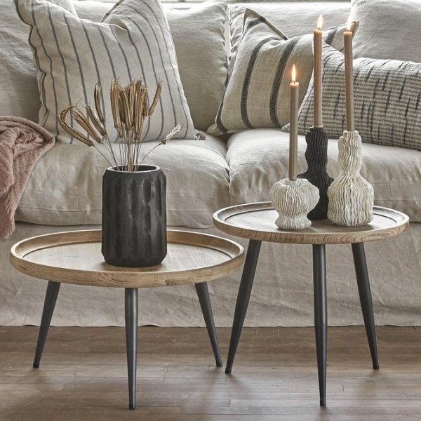 Vega Tisch gro 60 x H33,5 cm - Natur