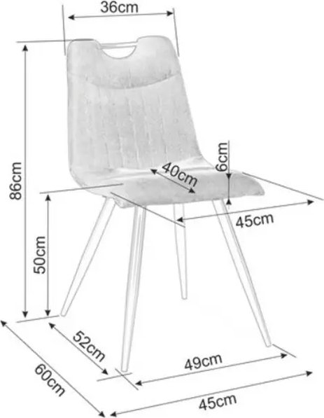 Orfe Esszimmerstuhl - Braun