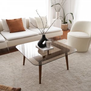 Eleganter Couchtisch 80 x 80 cm - Bronze