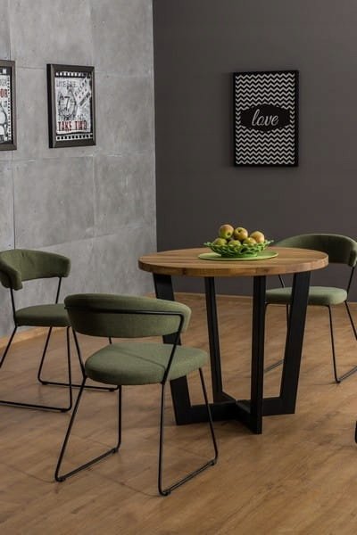 Cono Esstisch 90 cm - Eiche/schwarz