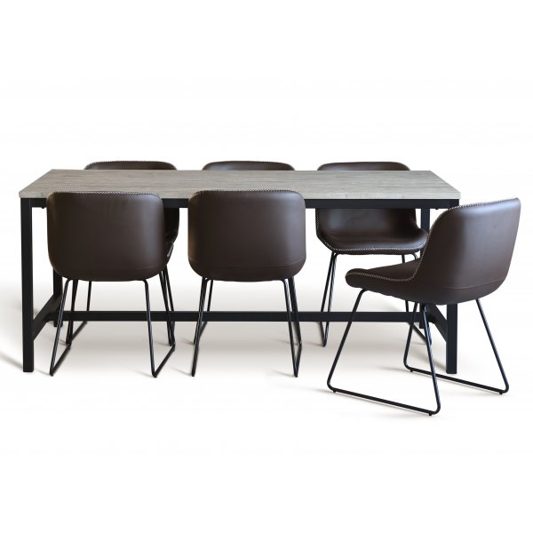 Texas Esstisch wei getncht 180 x 90 cm