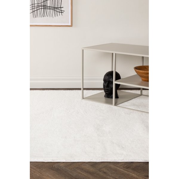 Lawson Teppich - Weie Viskose-Optik