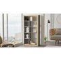 Luvio Bcherregal 23 - Eiche/Silber