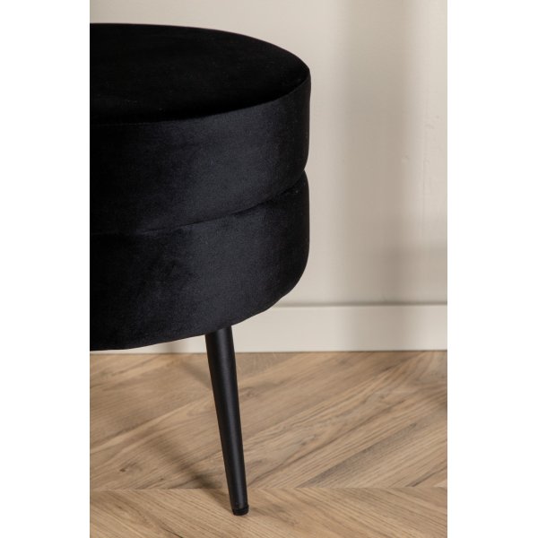 Pouf Mariana - Schwarzer Samt