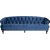 Oxford Deluxe 3-Sitzer-Sofa aus blauem Samt