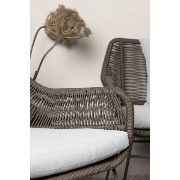 Sofagruppe Davao - Dunkelgrau/Braun