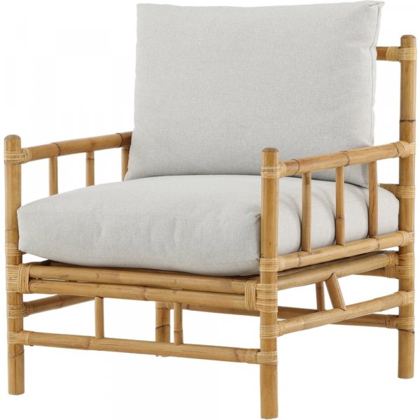 Sessel aus Rohrgeflecht - Hellgrau/Natur Sessel aus Rohrgeflecht - Hellgrau/Natur