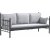 Lalas 3-Sitzer Outdoor-Sofa - Schwarz/Rauch + Mbelpflegeset fr Textilien