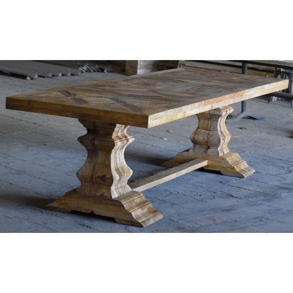 Tisch 280x100 cm rustikales Holz - Palma