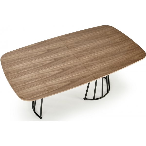 Everton Esstisch 180-200 x 100 cm - Walnuss/Schwarz