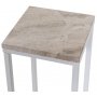 Accent Nachttisch/Sockel 65 - Wei / Beige