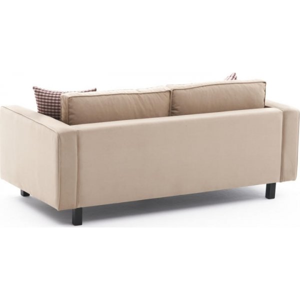 Kale 2-Sitzer-Sofa - Cremefarbener Samt