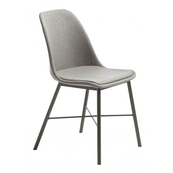 Cara Stuhl aus grauem Stoff