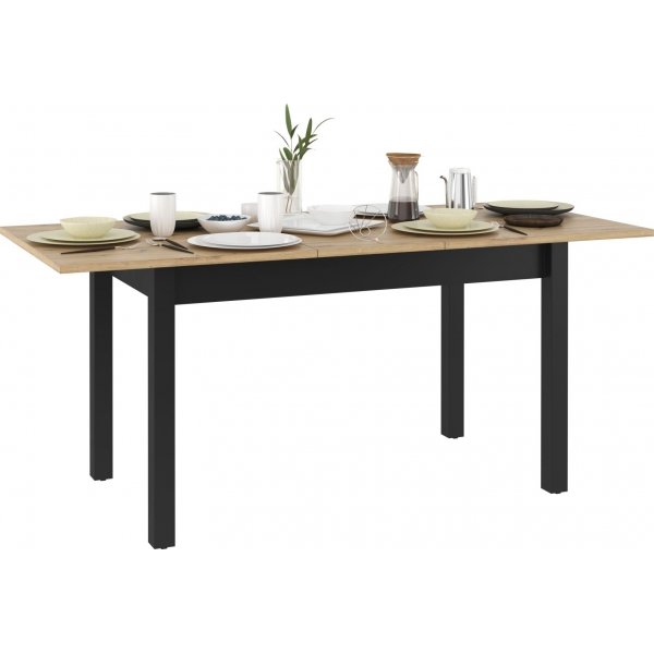 Quant Esstisch 146-186 x 84 cm - Artisan Eiche/schwarz Quant Esstisch 146-186 x 84 cm - Artisan Eiche/schwarz