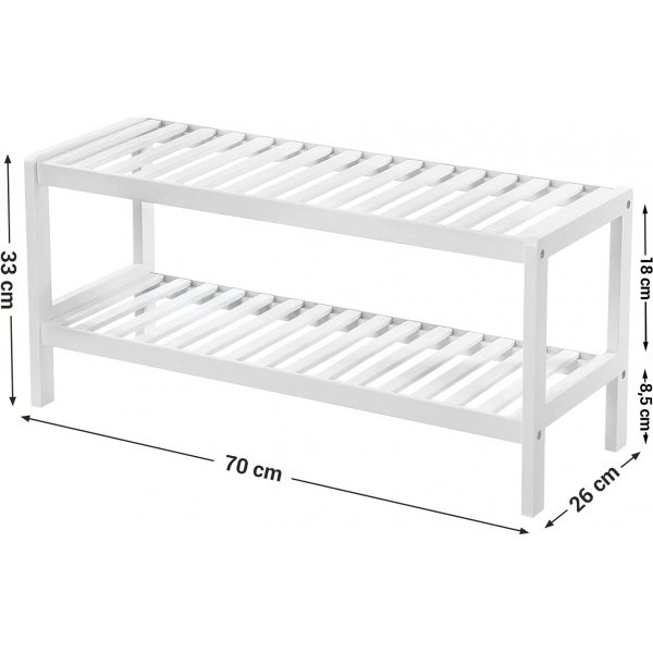 Japonica Schuhregal 70 x 33 cm - Weiß Japonica Schuhregal 70 x 33 cm - Weiß