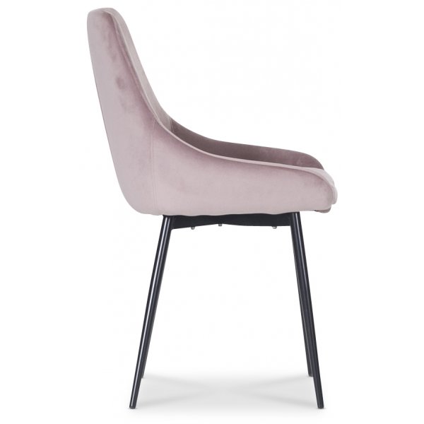 Plaza Essgruppe, Marmortisch mit 4 Theo Samtstühlen - Pink/Weiß/Schwarz Plaza Essgruppe, Marmortisch mit 4 Theo Samtstühlen - Pink/Weiß/Schwarz