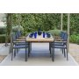 Lifestyle Garden Gartengruppe Amber mit Tisch 220 cm und 6 Stapelst�hlen - Teak/Aluminium