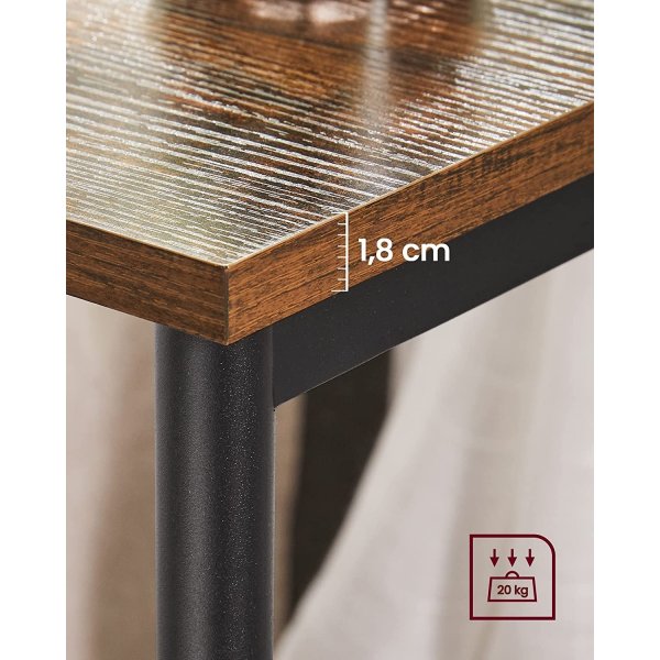 Evy Beistelltisch 34 x 30 cm - Braun/Schwarz