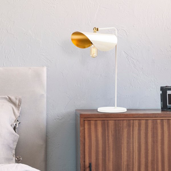 Sivani Tischlampe 4 - Wei�/Gold