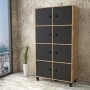 Vilamo Schrank 59 - Kiefer/schwarz