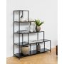 Bcherregal Seaford 135x150 cm - Schwarz