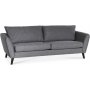 Country 2,5-Sitzer-Sofa - Grau (Stoff) / Schwarze Beine + Mbelfe