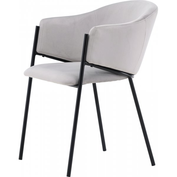 Evelina Esszimmerstuhl - Grauer Samt Evelina Esszimmerstuhl - Grauer Samt