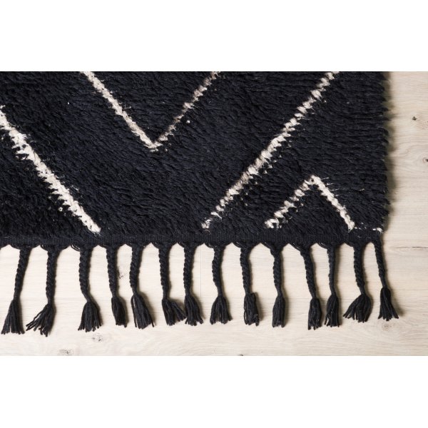 Wollteppich David - Schwarz/Weiß Wollteppich David - Schwarz/Weiß